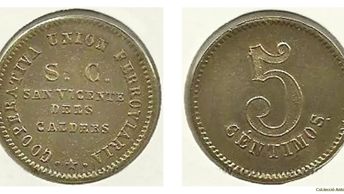 Las monedas ferroviarias de Sant Vicenç de Calders