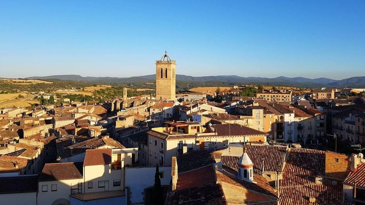 Imagen aérea de Santa Coloma de Queralt.