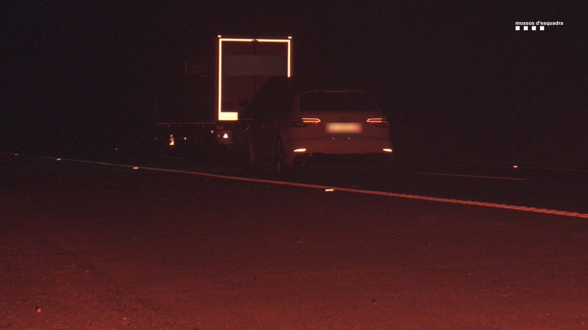 Imagen del conductor pillado en la AP-7 a su paso por Tarragona.