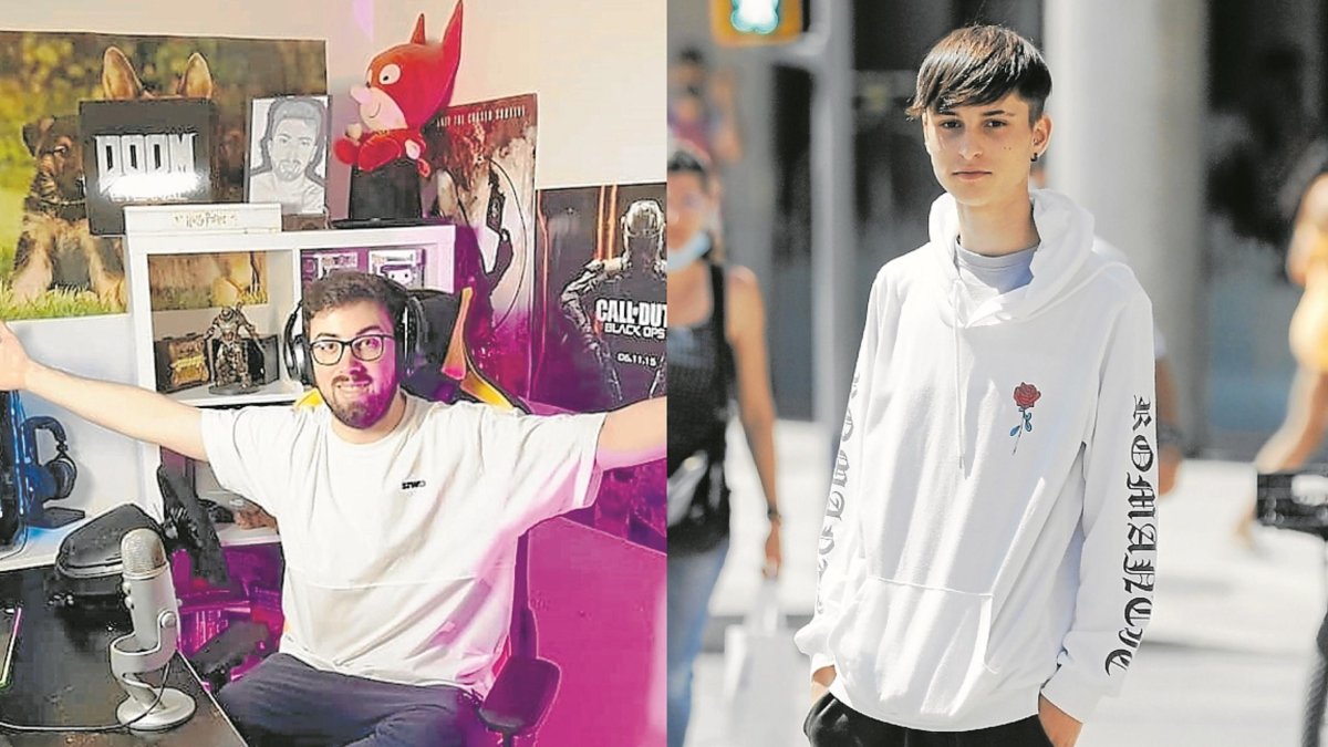 A la izquierda, Pol Manzanares (Sant Jaume dels Domenys) está a punto de alcanzar el millón de seguidores. A la derecha, El joven tarraconense Javier Guijas tiene dos millones de seguidores en TikTok.