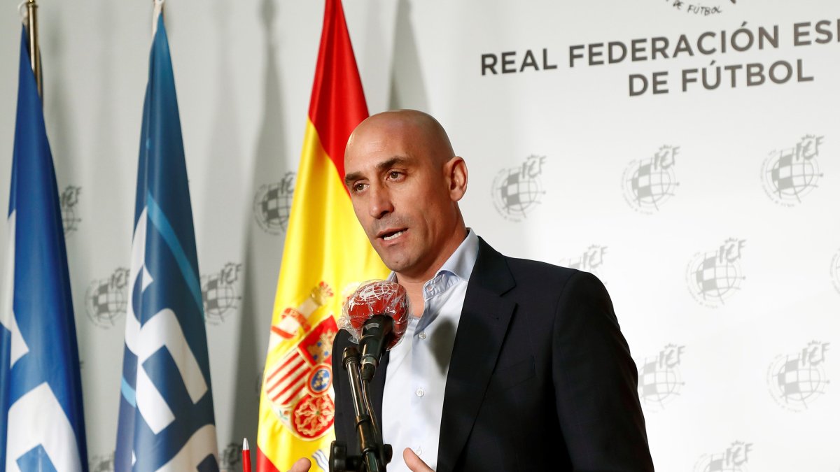 El presidente de la Real Federación Española de Fútbol Luis Rubiales.