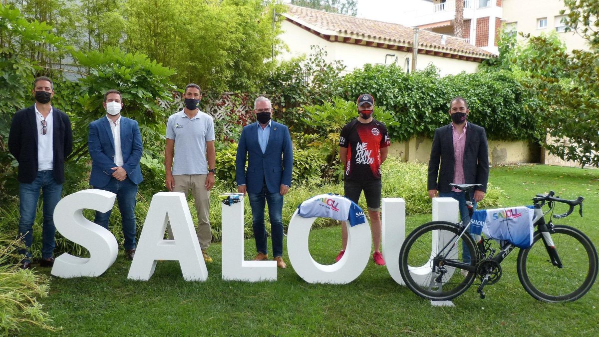Salvador Gran, Marc Espasa, Hèctor Maiquez, Pere Granados, Álex Mayandia y Daniel López durante la rueda de prensa de presentación