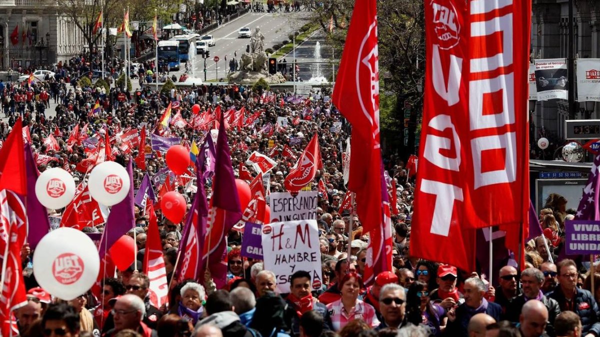 Imagen de archivo de una manifestación del 1 de mayo. EFE