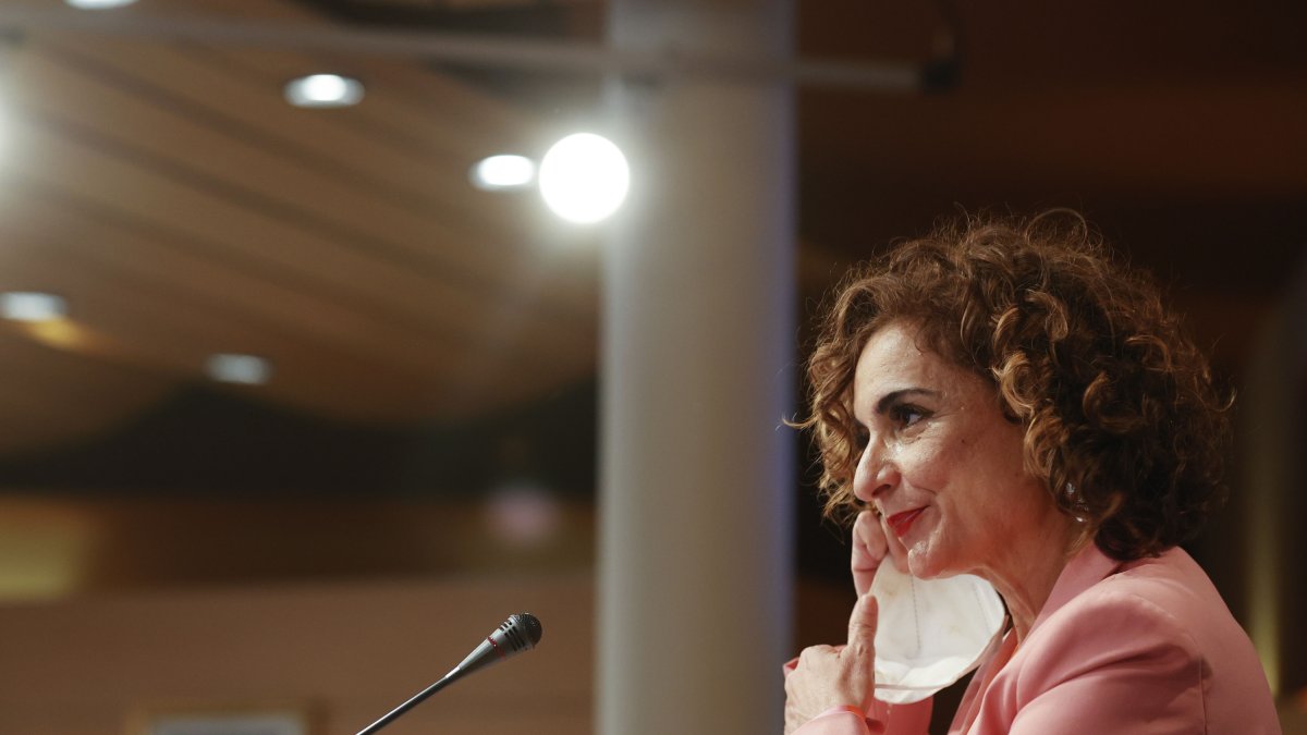 La ministra de Hacienda, María Jesús Montero, presenta los datos de la Ejecución Presupuestaria de 2021.