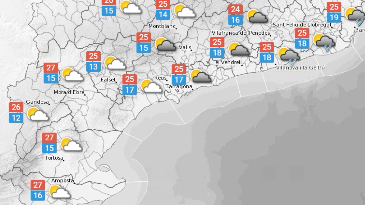 La previsió meteorològica d'aquest diumenge, 3 d'octubre.