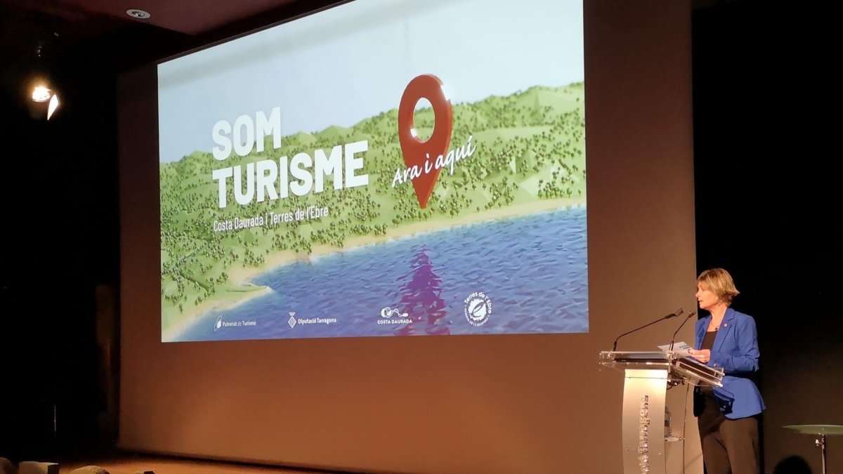 Noemí Llauradó, presidenta de la Diputació de Tarragona, durante el acto.