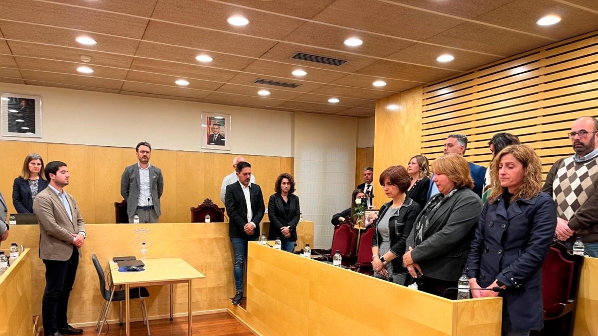 El escaño vacío de la concejala, que este pasado martes fallecía a raíz de una enfermedad.