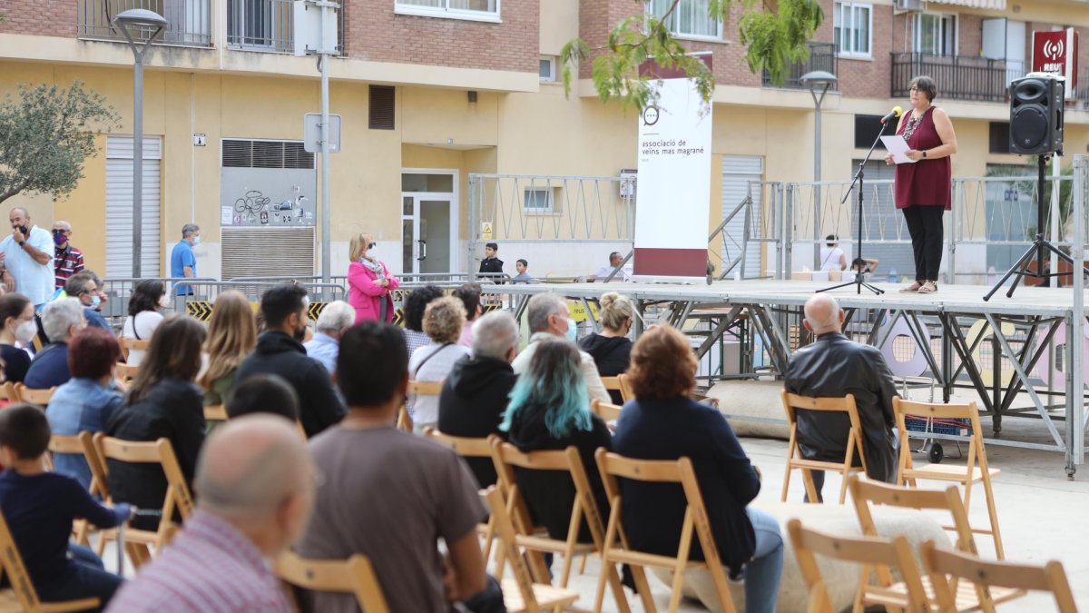La presidenta de l’Associació de Veïns del Mas Magrané, Cori Parra, ahir.