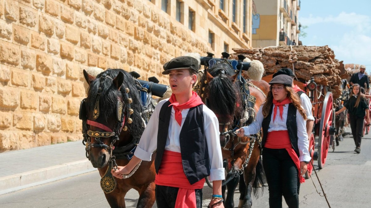 En el acto participaron unos 45 carros y carruajes y 70 caballos.