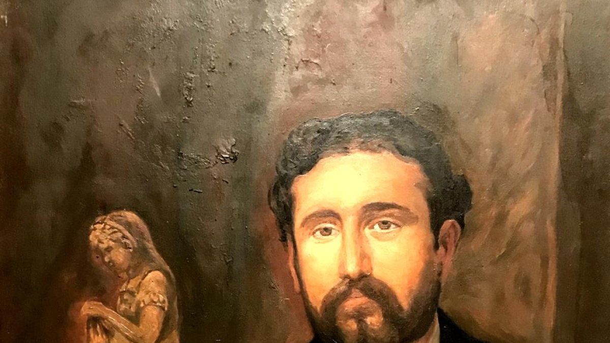 Retrato póstumo de Roig i Solé, obra del acuarelista Macià Auqué.