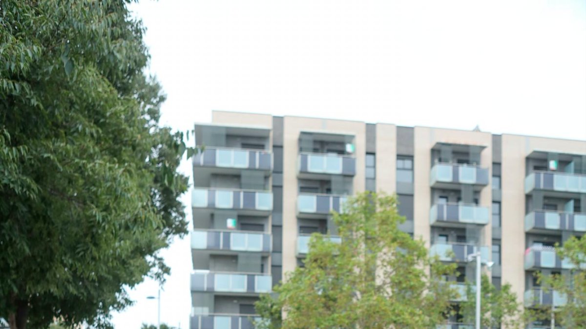 Un vecino de la zona del Hospital Joan XXIII, ayer, mostrando la basura en la calle.