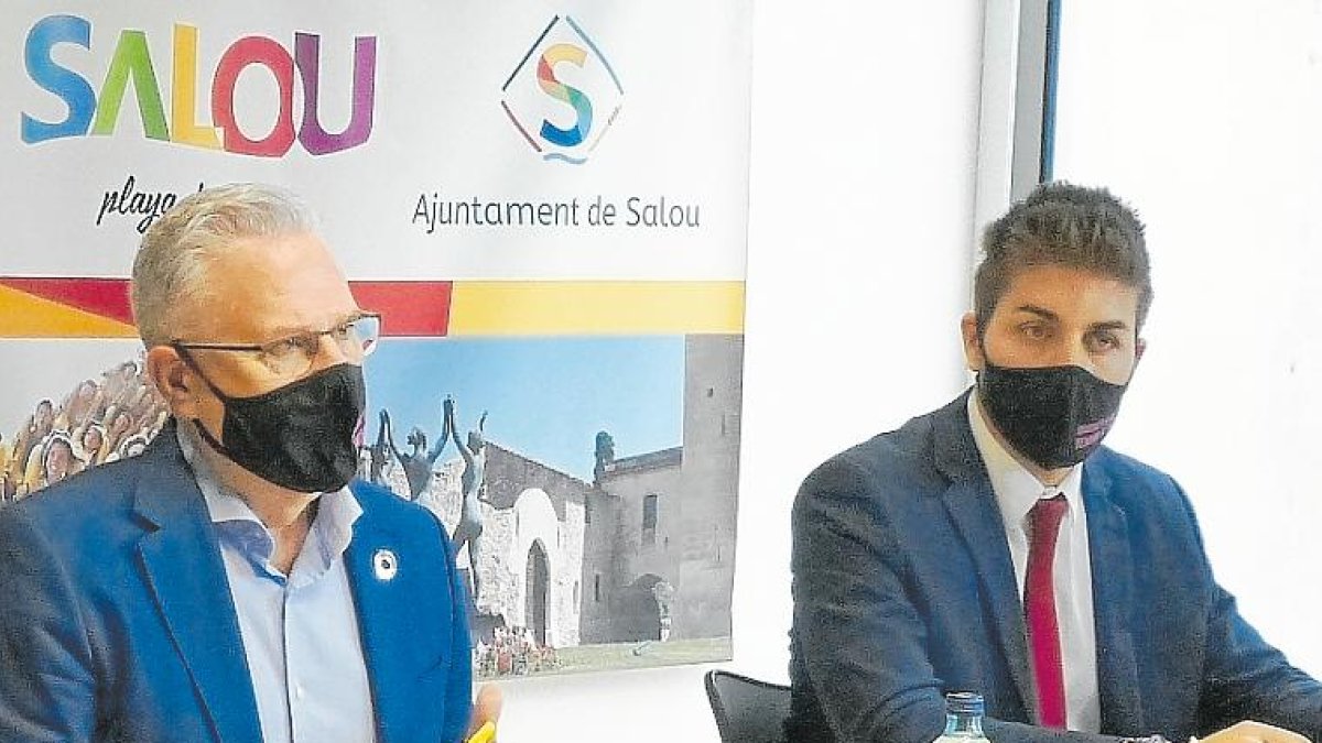 Pere Granados y Yeray Moreno (d), en una rueda de prensa en diciembre de 2020, durante la pandemia.