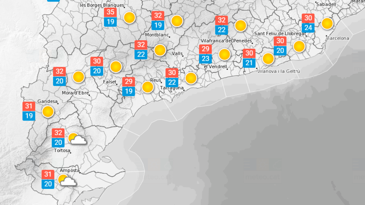 El Temps a Tarragona: Dia calorós