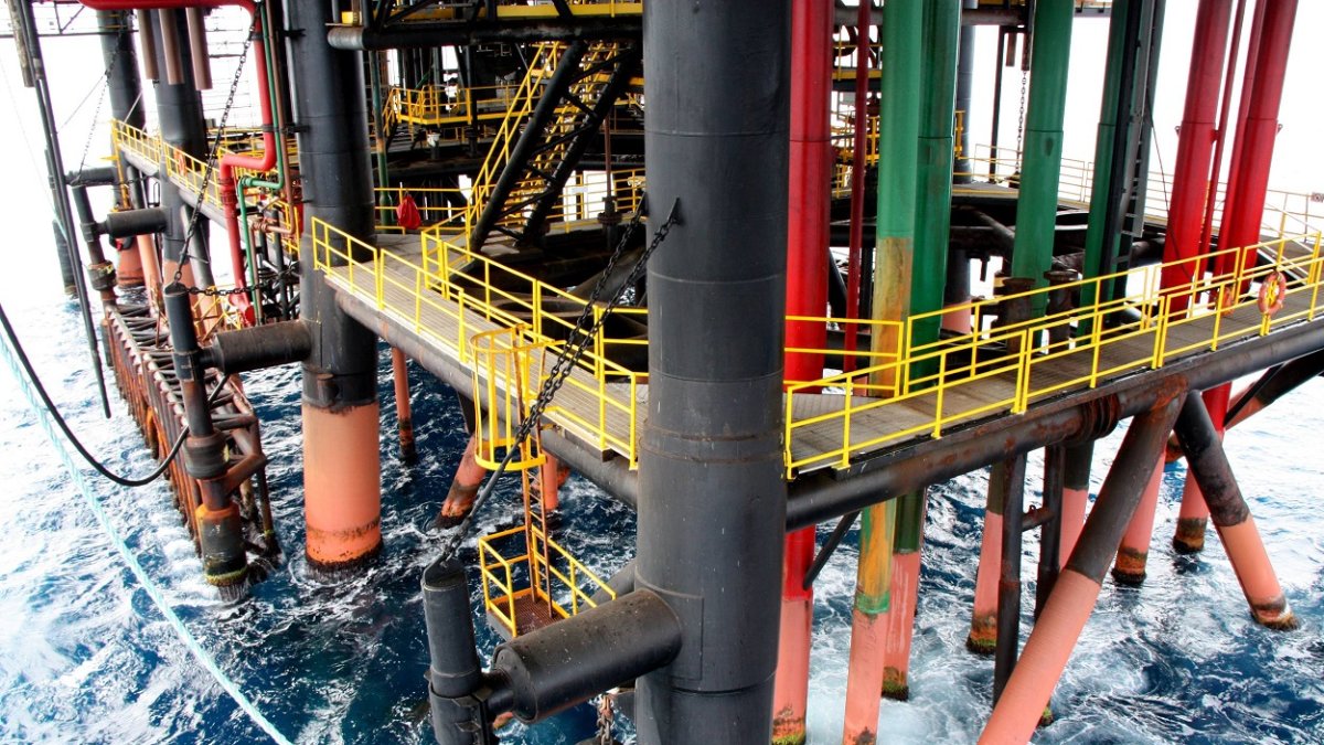 Plano general de la estructura inferior de la plataforma petrolífera Casablanca.