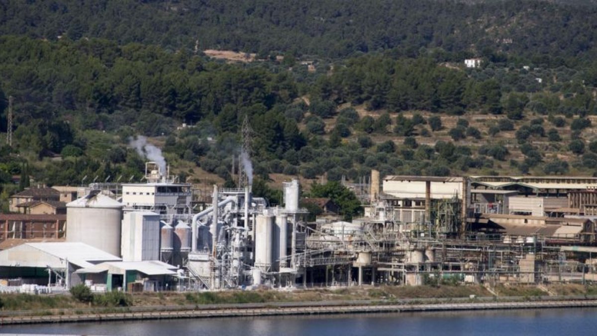 La planta química d’Ercros, al municipi de Flix, a la Ribera d’Ebre.