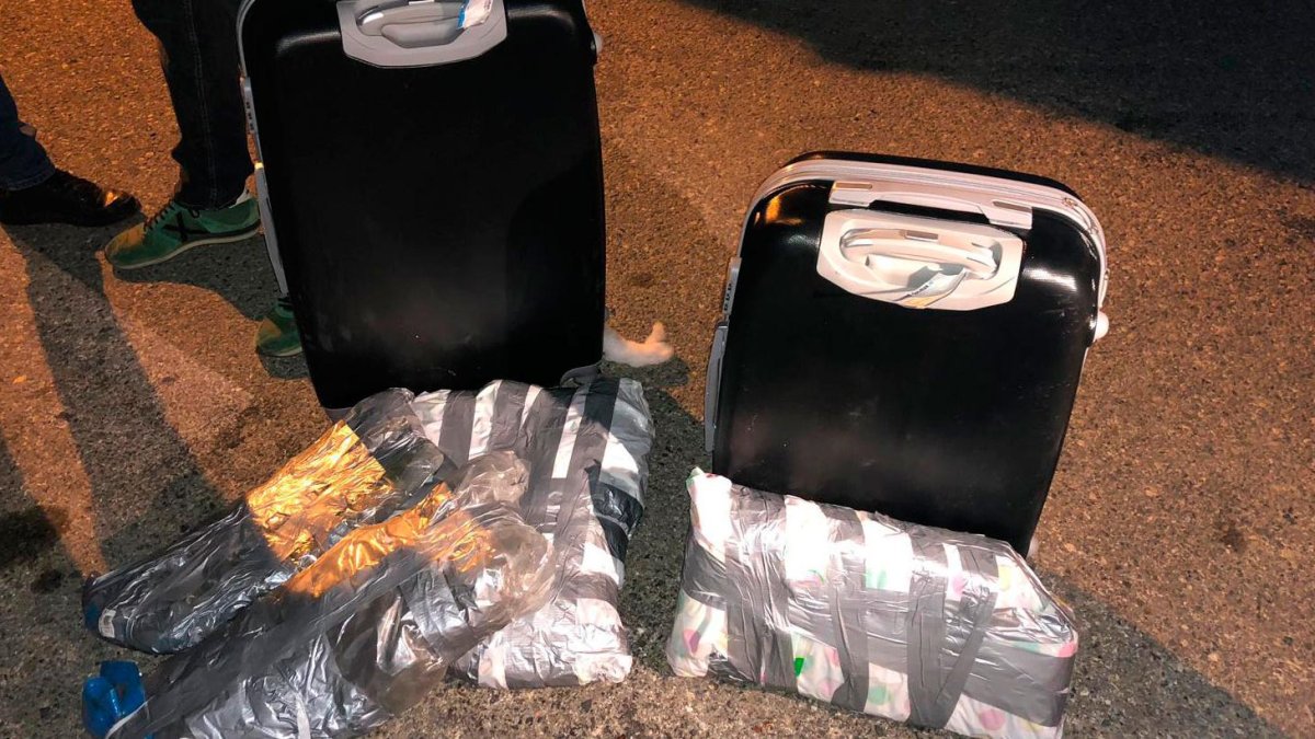 Las maletas incautadas.