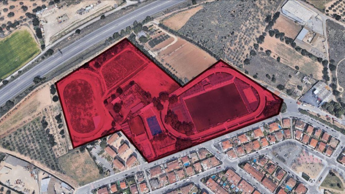 Superfície del futuro complejo deportivo de Vila-seca.