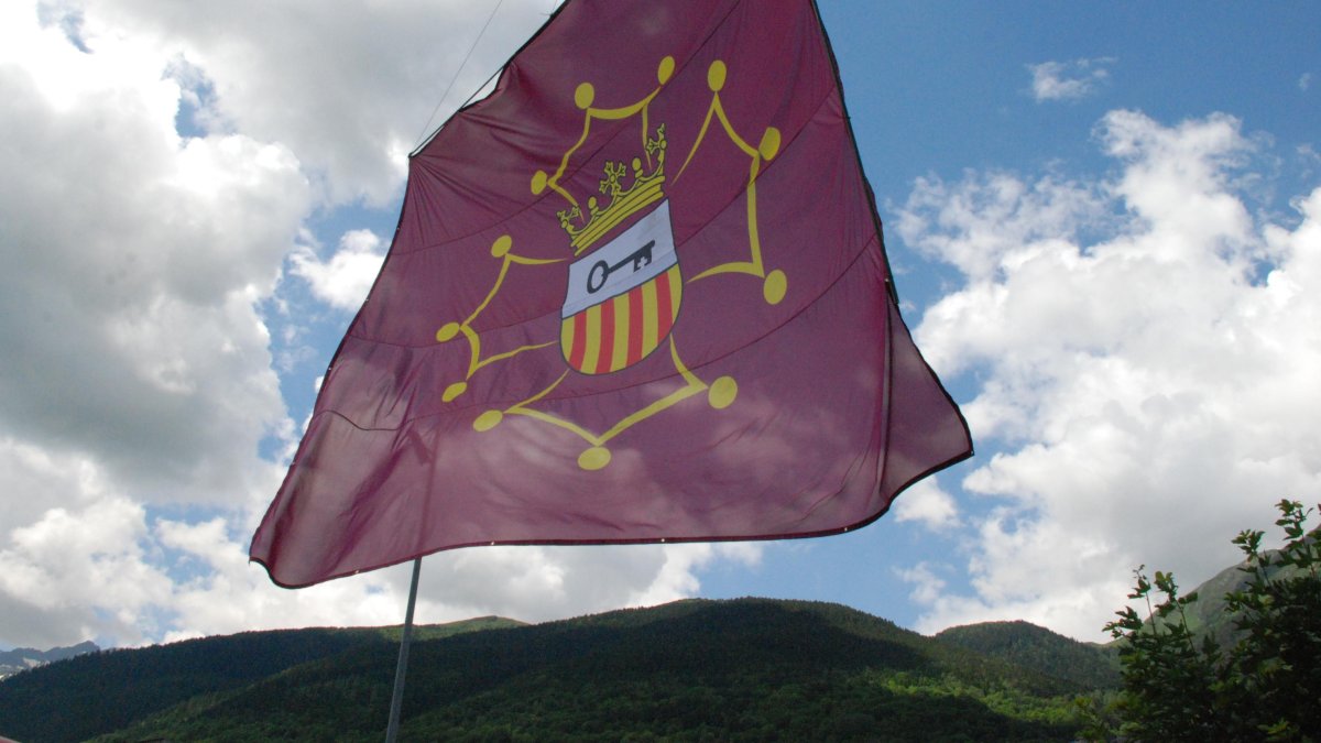 Imagen de la bandera de la Val d'Aran.