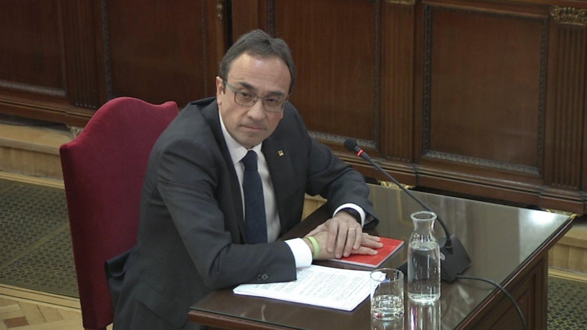 Josep Rull, en un momento de su declaración en el Tribunal Supremo que se llevó a cabo el pasado 20 de febrero.