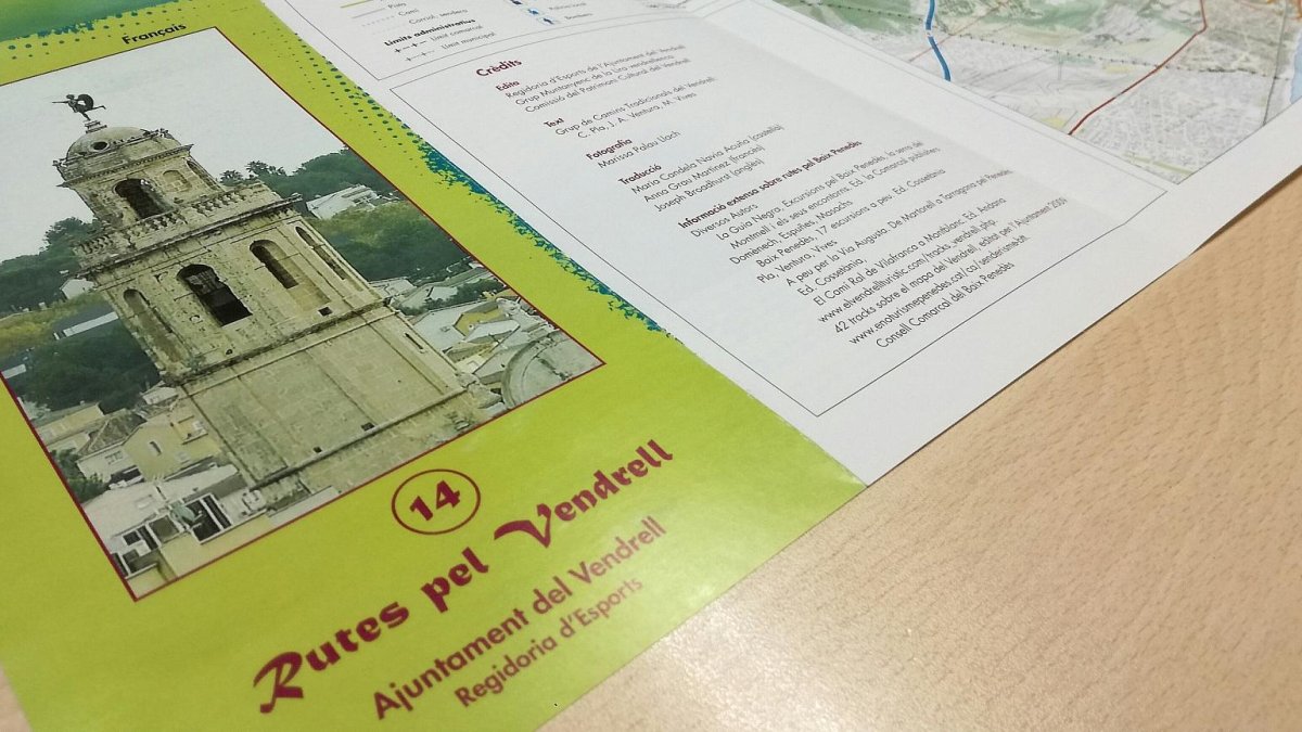 El mapa presenta 14 rutas naturales y culturales.