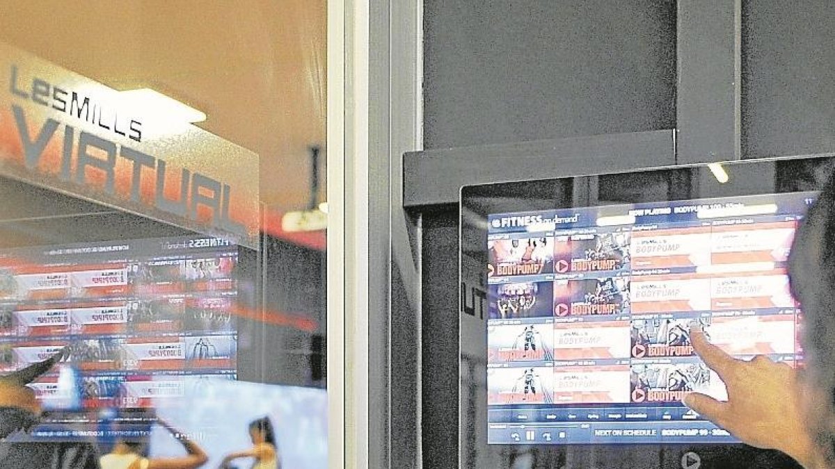 Imagen de la pantalla por la cual los usuarios del Snap Fitness pueden escoger la clase virtual que quieran realizar de Les Mills Virtual.