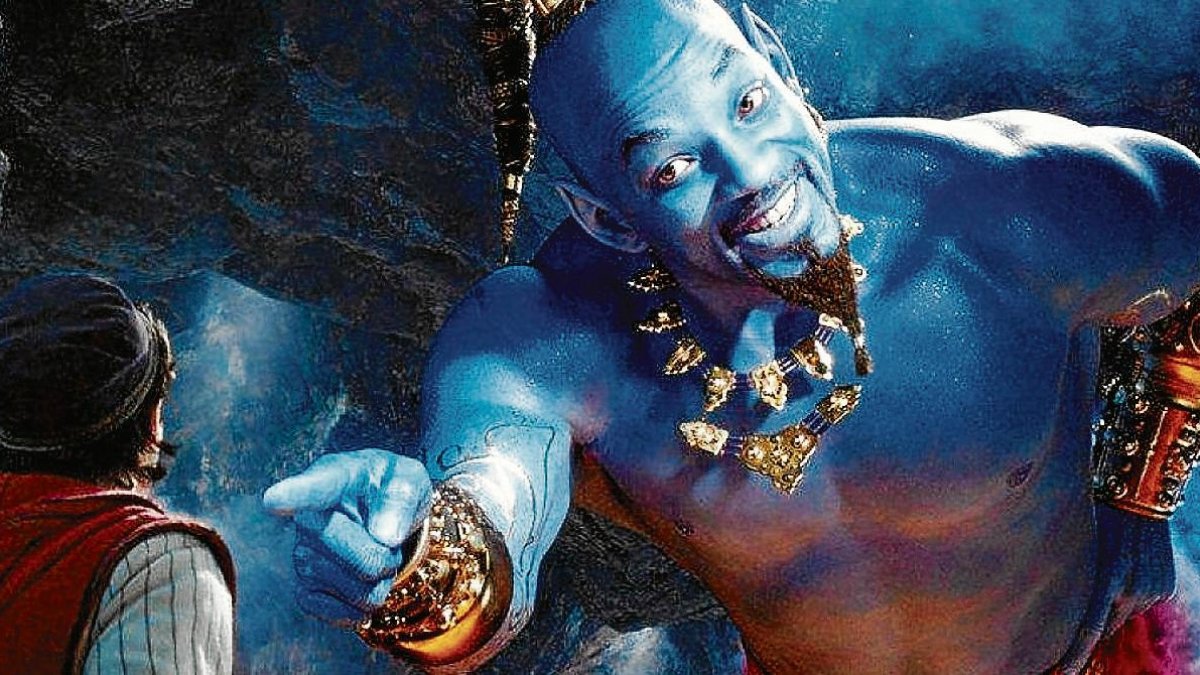 Will Smith da vida al genio de la lámpara en esta nueva versión con actores reales.