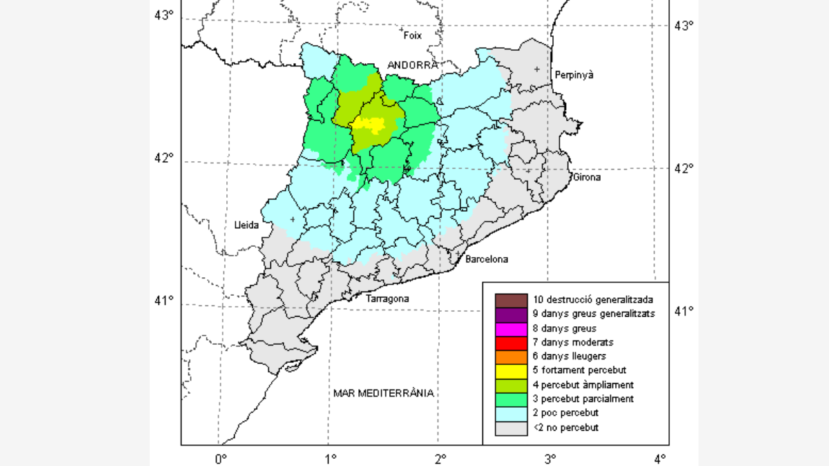 Un fuerte terremoto se hace notar en municipios de la costa de Tarragona