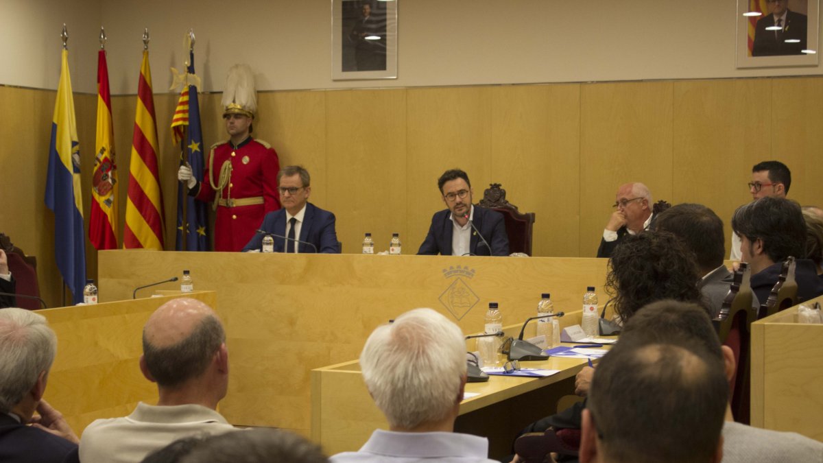 Pere Segura durante su intervención en el pleno de hoy.
