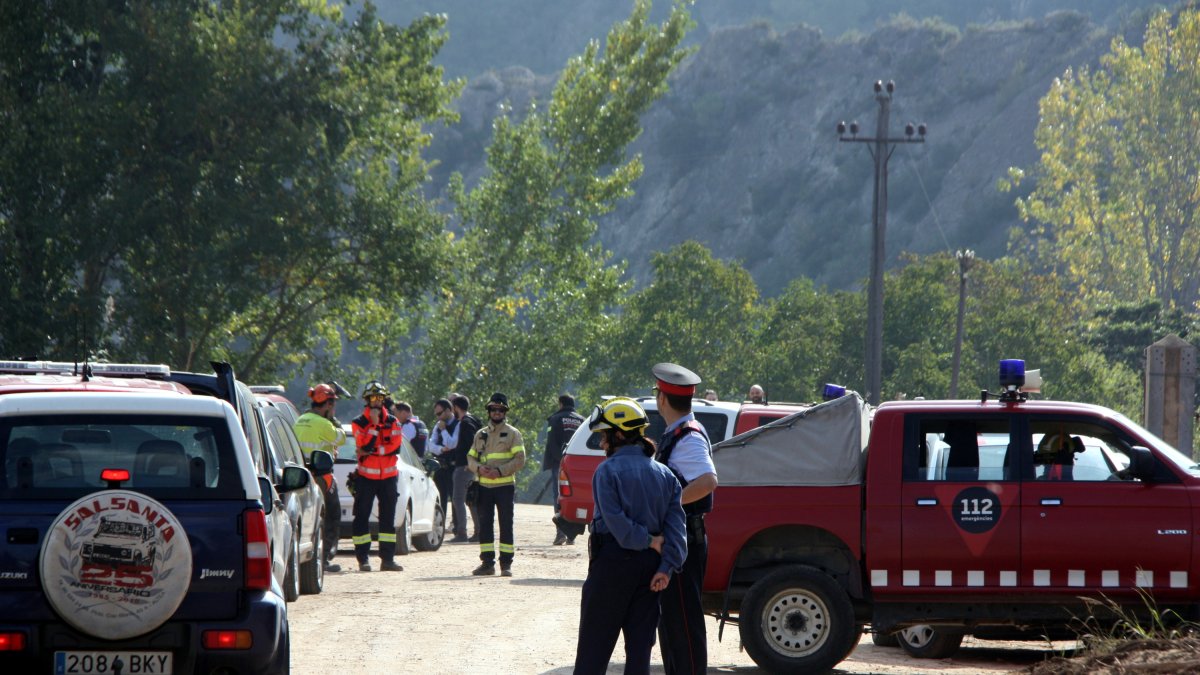 Zona acotada cerca de la localización del cadáver de Vilaverd.
