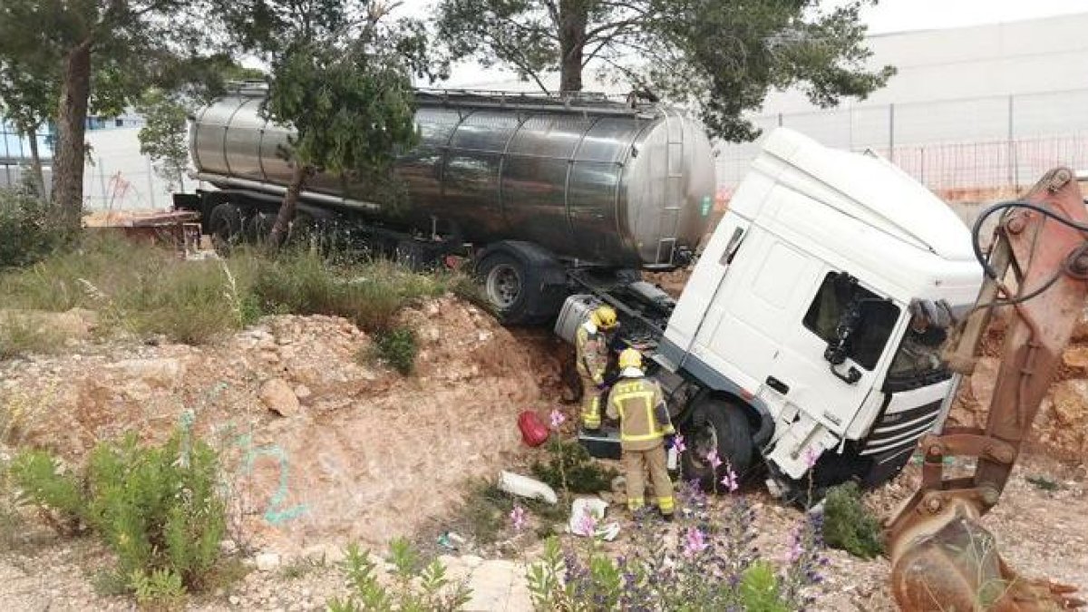 Imagen del accidente de esta tarde.