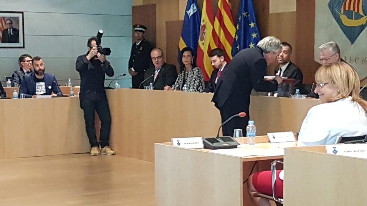 Marc Montagut, el número 2 de Sumem per Salou, jurnado el cargo.