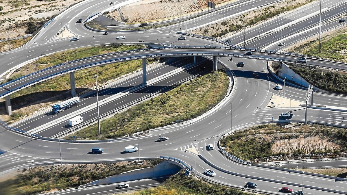 Imagen aérea de archivo de la rotonda de Les Gavarres