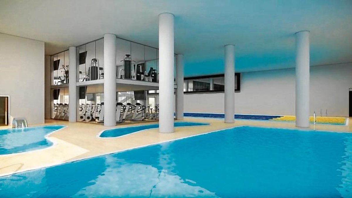 Imágenes del interior del edificio propuesto por UBAE Fitness.