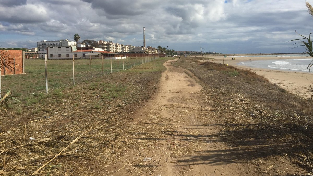 La zona por donde transcurrirá el paseo entre la playa y el camping.