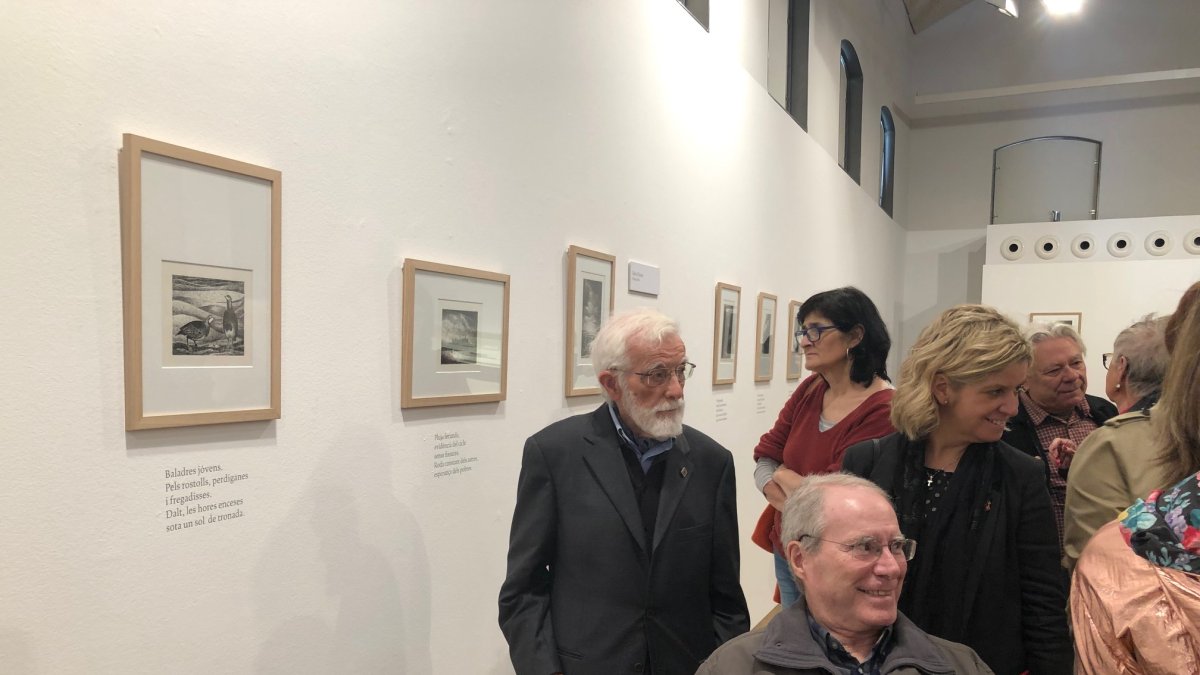 Massip i Mauri a la inauguració de l'exposició.