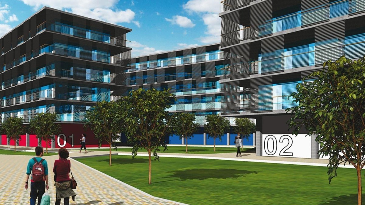 Imagen virtual del aspecto que ofrecerá en el futuro el nuevo barrio en el que estará IKEA.