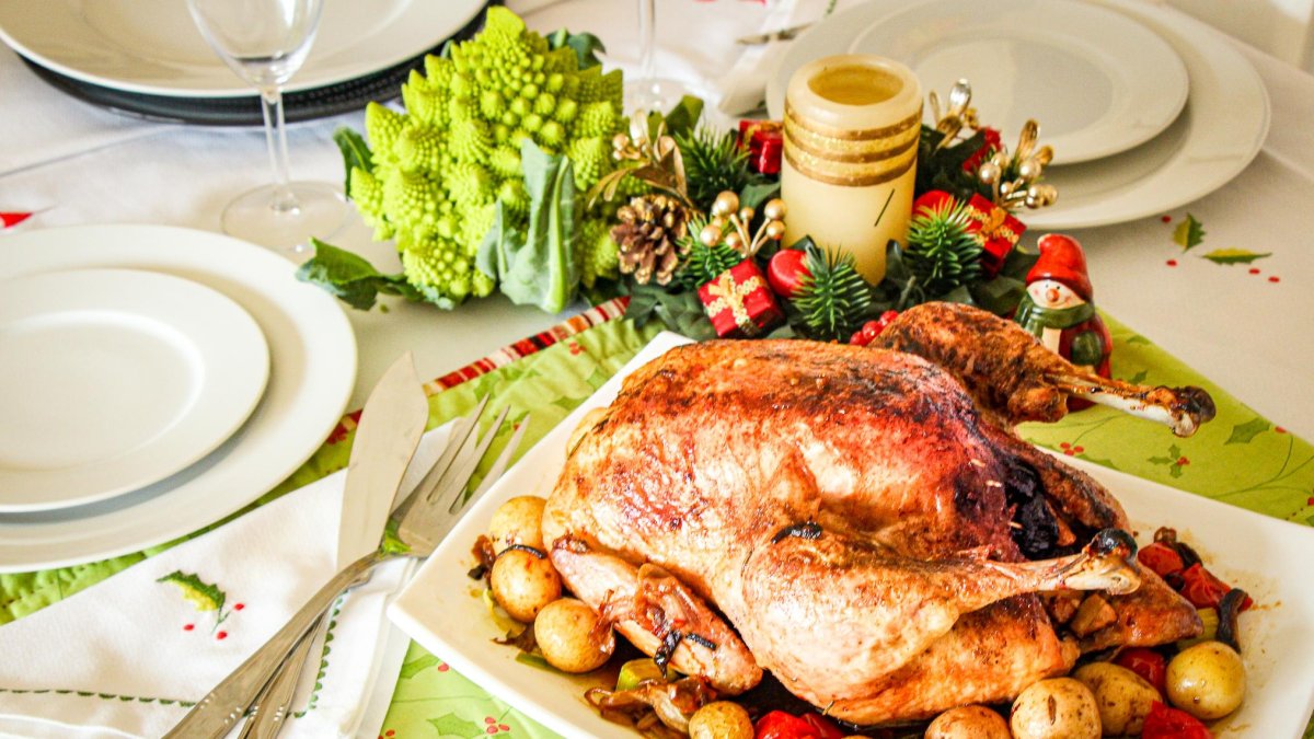 Pollo relleno de Navidad