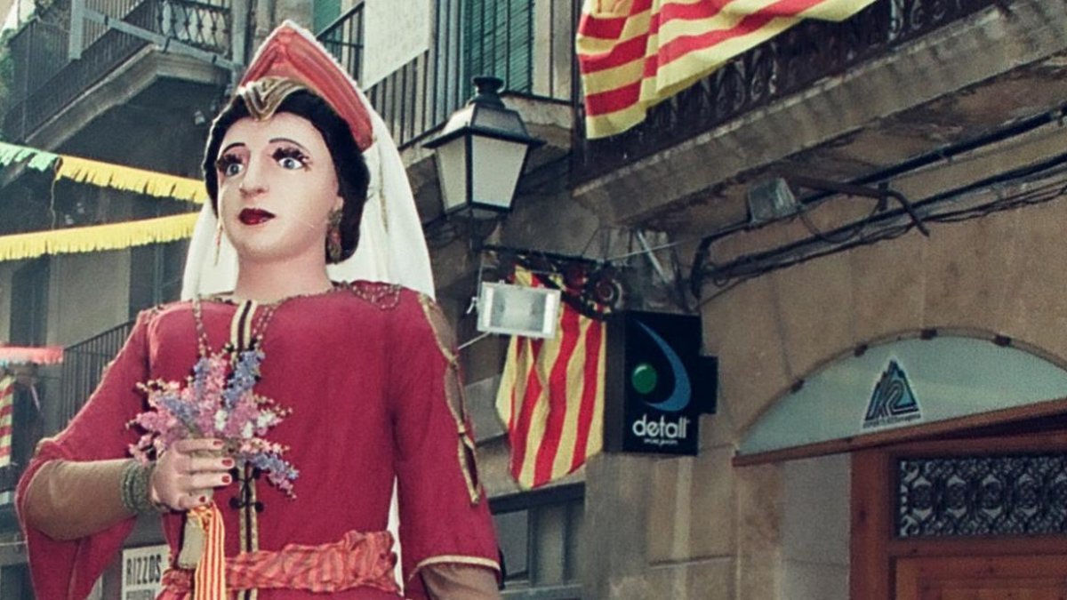 A la dreta, Joan Llort, amb la Geganta Vella.