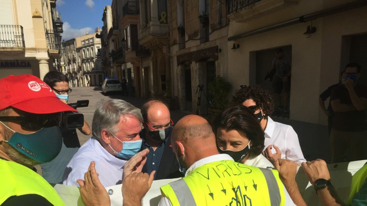 Miquel Iceta se reunió con los trabajadores.
