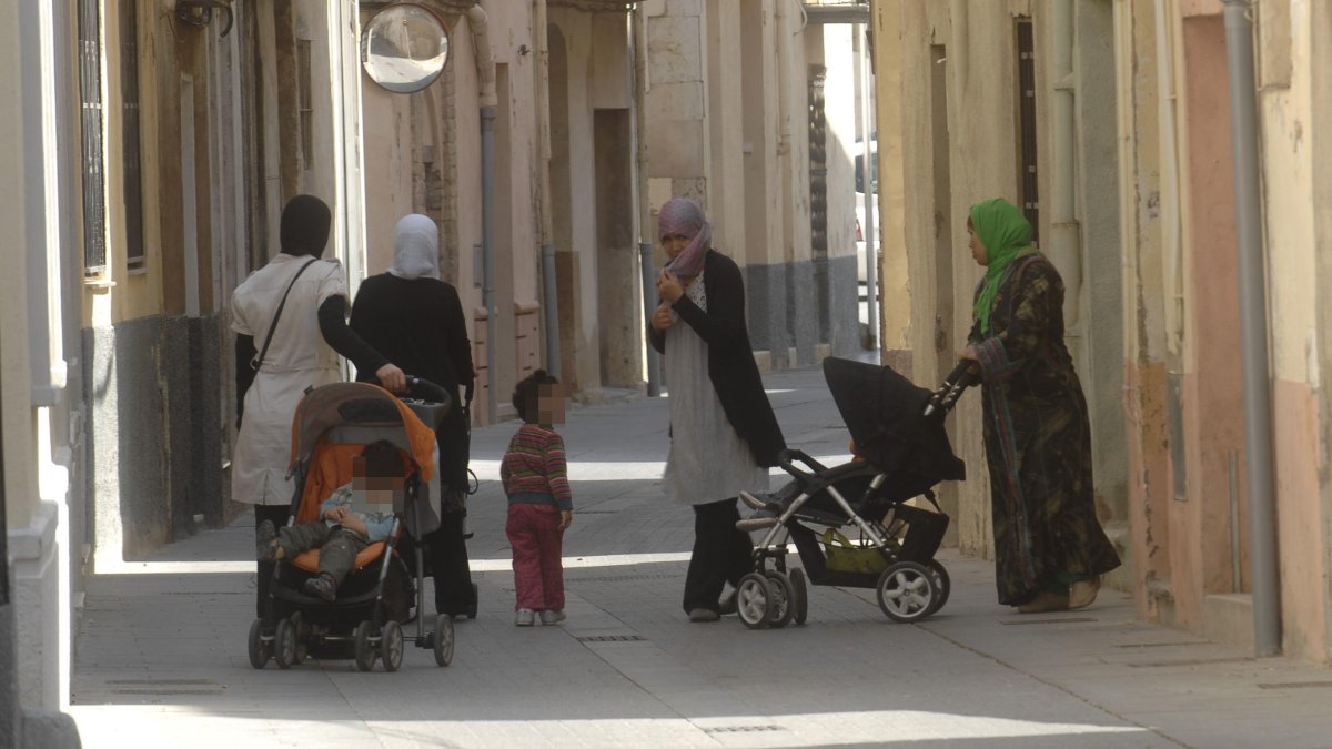 Persones nouvingudes
al nucli antic de Tortosa.