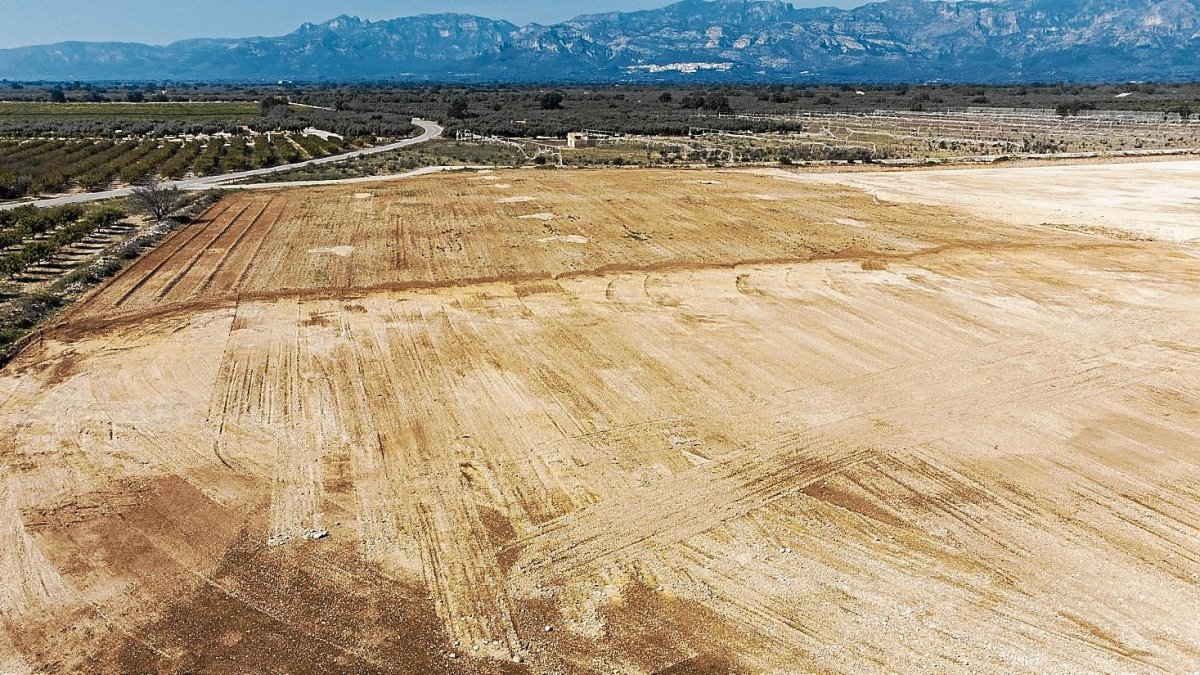 Detall de l’espai on s’ubicarà la planta de compostatge de Santa Bàrbara.