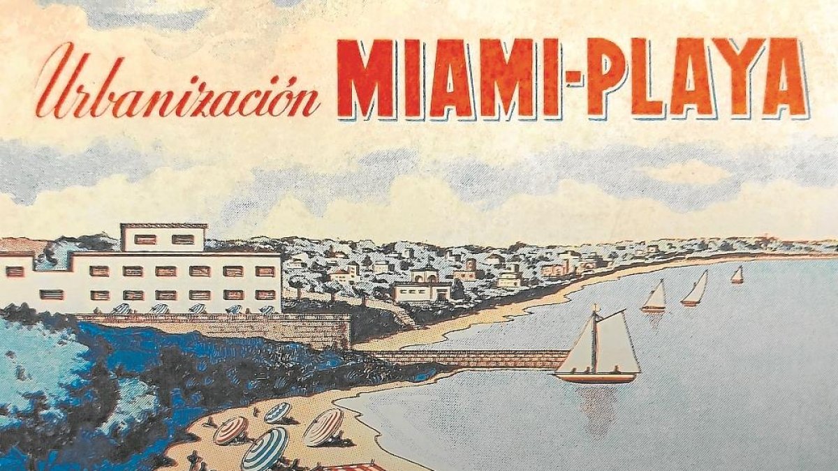 Antigua tarjeta comercial de la urbanización de Marcel·lí Esquius García.