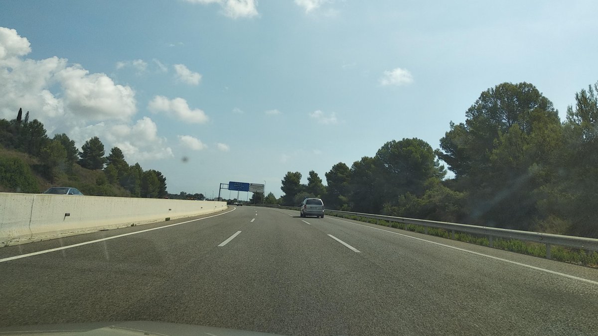 Imatge de l'autopista AP-7 a prop del lloc de l'accident.