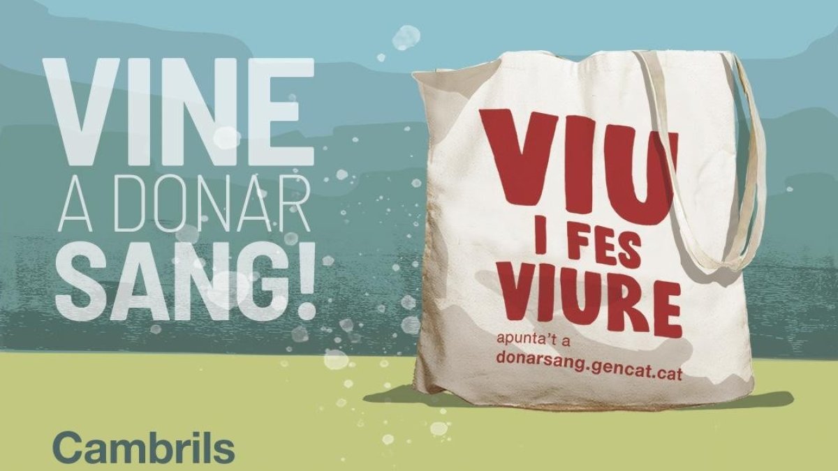 Jornadas de donación de sangre en Cambrils los días 22 y 23 de julio.