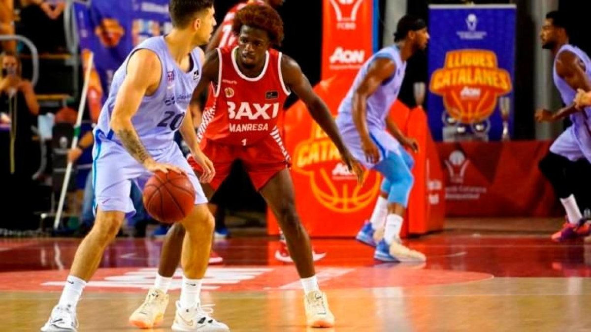 Imagen de la final de Liga Catalana ACB  entre el Barça y el Manresa en el Nou Congost.