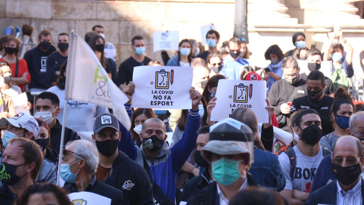 Manifestación de protesta que tuvo lugar la pasada semana en Barcelona.