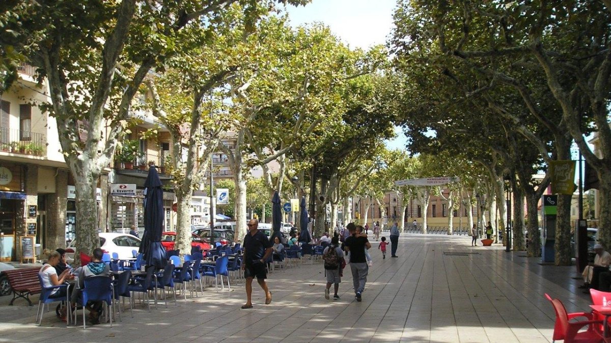 La rambla de El Vendrell.