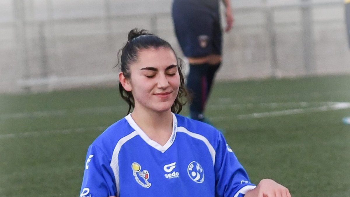 Ivette Estarlich celebra su gol con el Cambrils Unió.