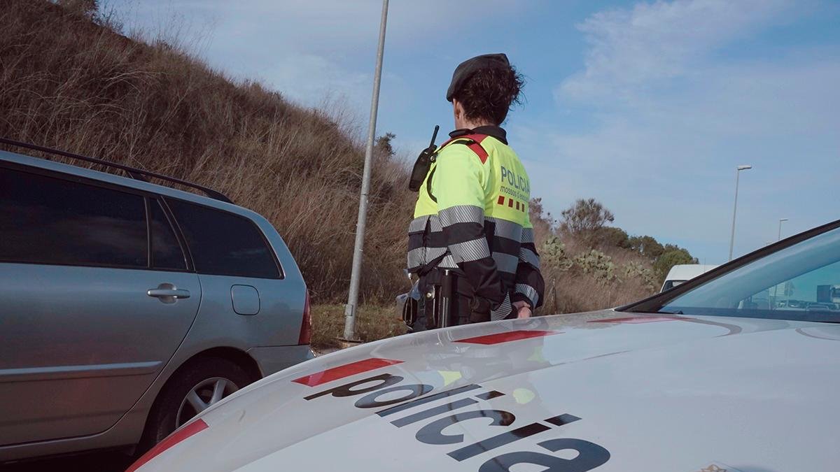 Imagen de un control de carretera de Mossos d’Esquadra.