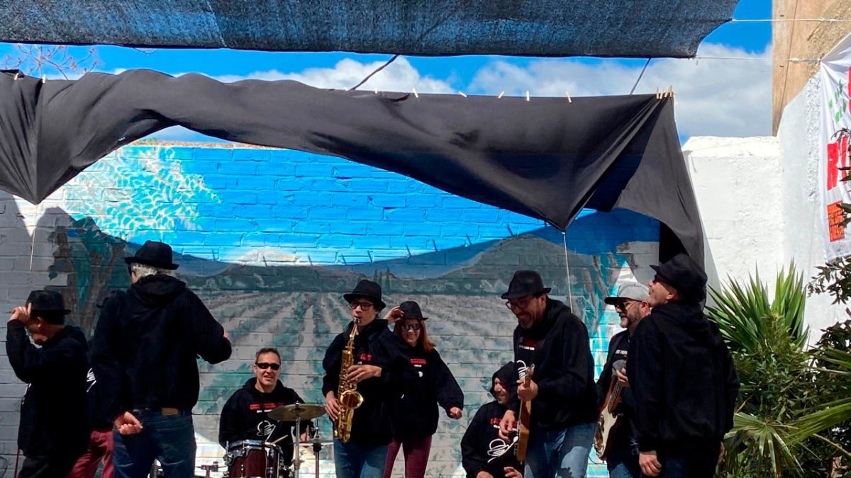 Un momento de la grabación del vídeo.